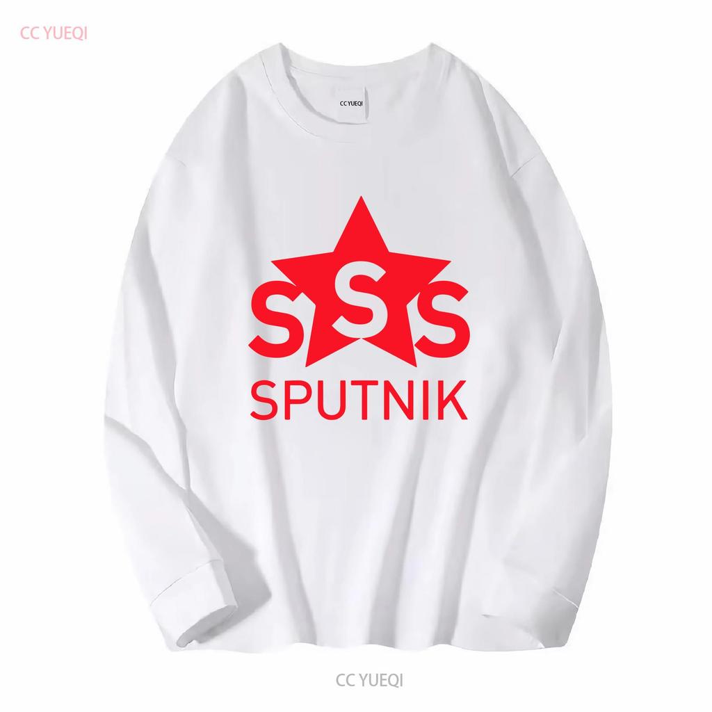 Sigue Sputnik T Shirt long or short sleeves vintage Washed fashion streetwear Slightly designer clothes Stretched Unisex Soft