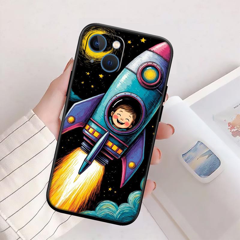 BH42 Space Moon Astronaut New High-End Shell Phone Case for Redmi Note 13 14 Pro+ Plus A3 A3X 13X 13C 13R 14S 14C 14R