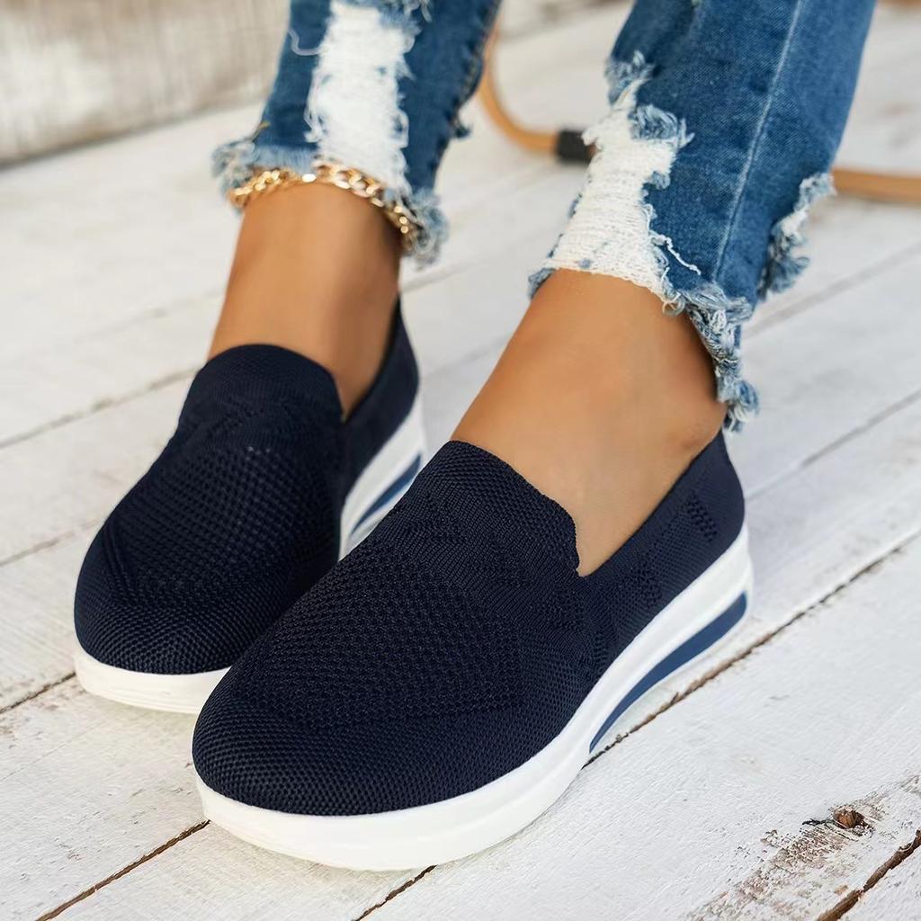 Jinshiyuanshu Shoes Women's Shoes Versatile Casual Mesh Breathable Casual Shoes Platform Comfortable Women's Single Shoes