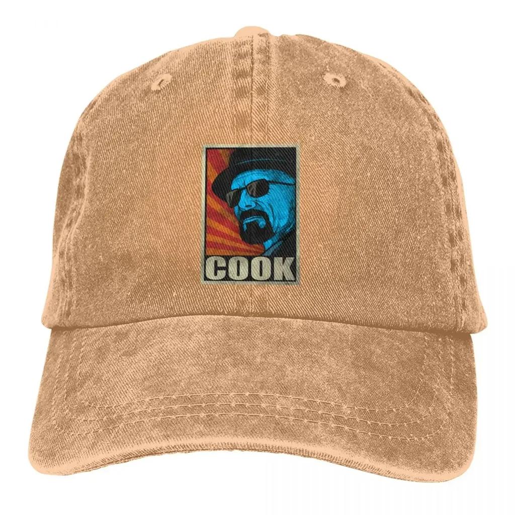 Washed Men's Baseball Cap Cook Trucker Snapback Cowboy Caps Dad Hat Breaking Bad Walter White TV Golf Hats