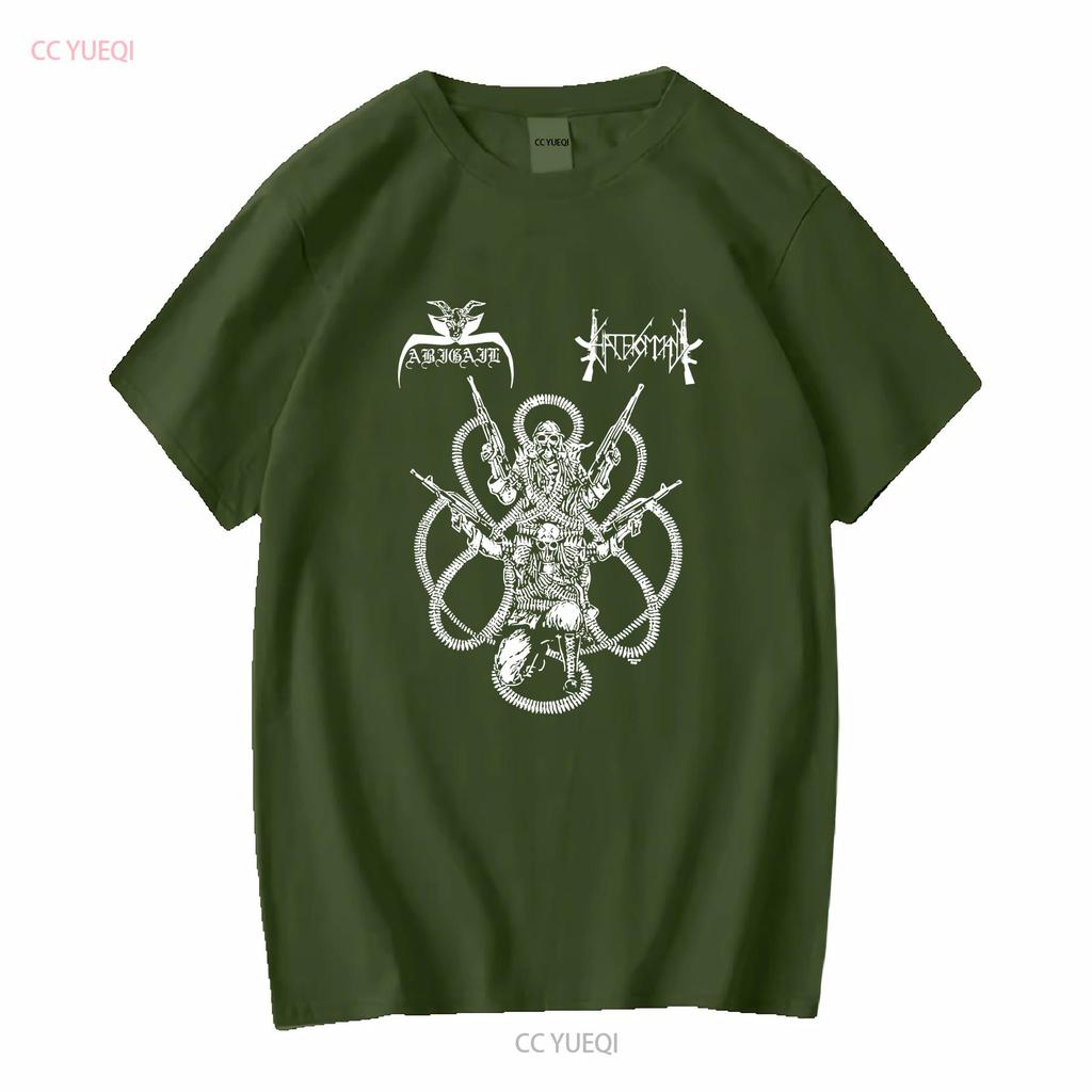 ABIGAIL HATE KOMMAND Split Vintage T Shirt Tour LP Black Metal Sabbat 7 Cassette vintage Washed graphic designer clothes