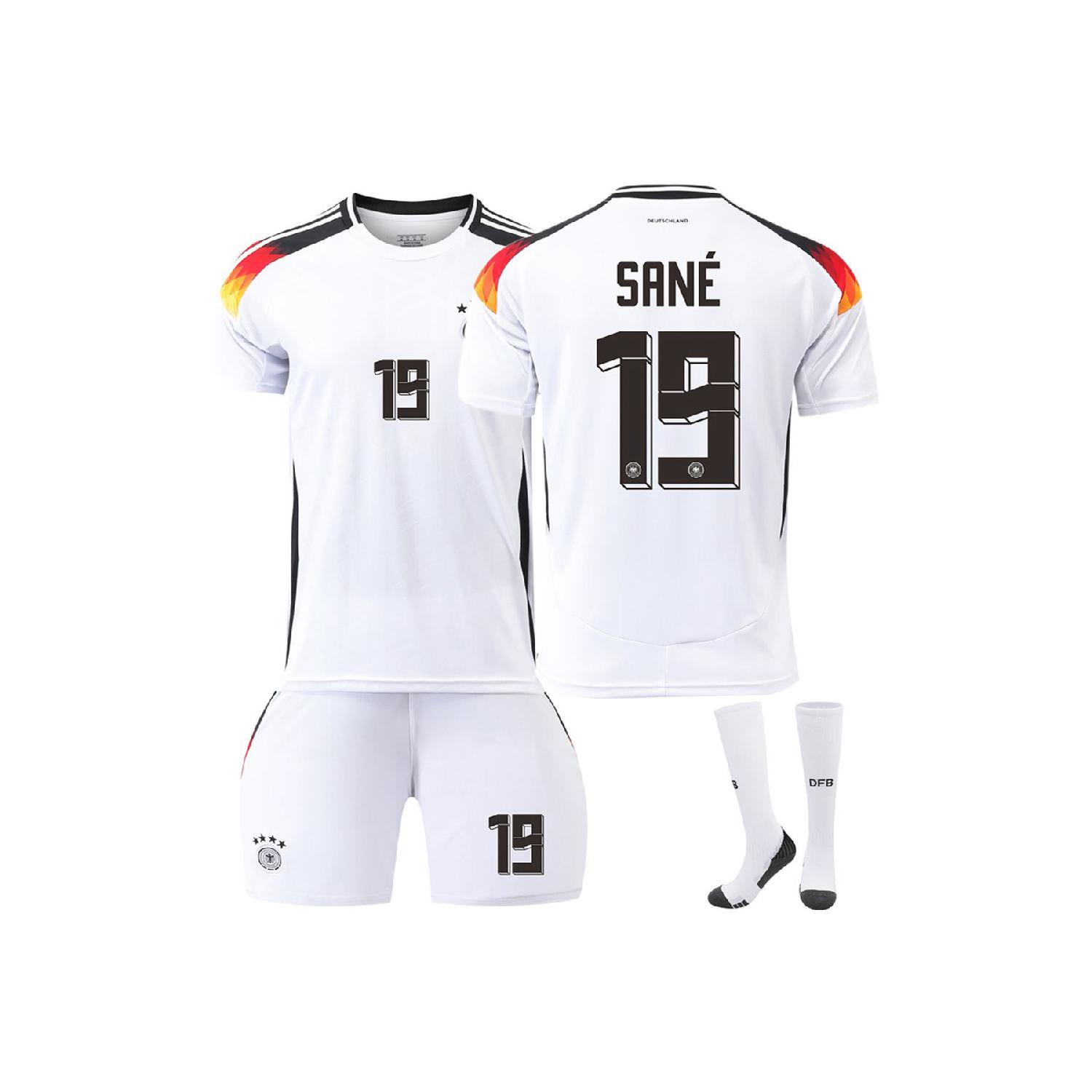 

Germany Leroy Sane Euro 2024 New Season Kids Jersey White 3-4 Yaş чистый