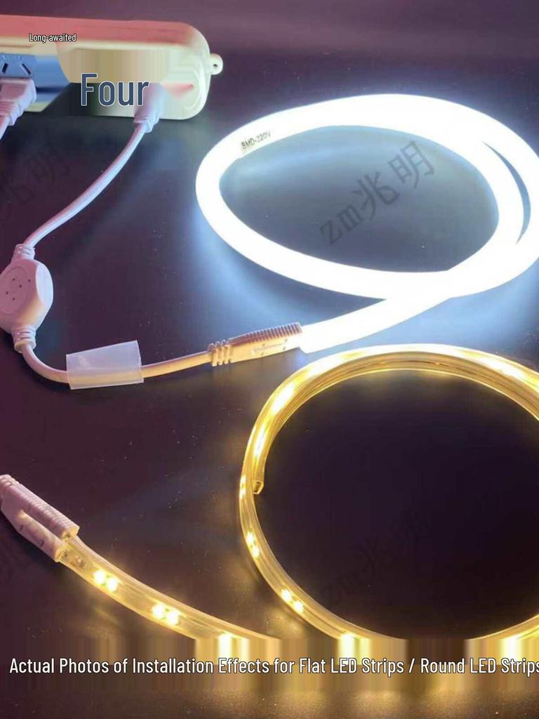 Universal LED Light Strip Connector & 220V Power Converter with Adjustable Pitch