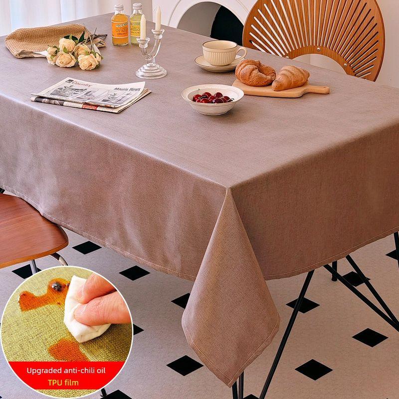 

Однотонная льняная скатерть Хлопково-льняной стиль Плотная Однотонная Простая Скатерть Необычная Скандинавская Скатерть для Кофейного Столика Скатерть 69 deep coffee 40*60cm