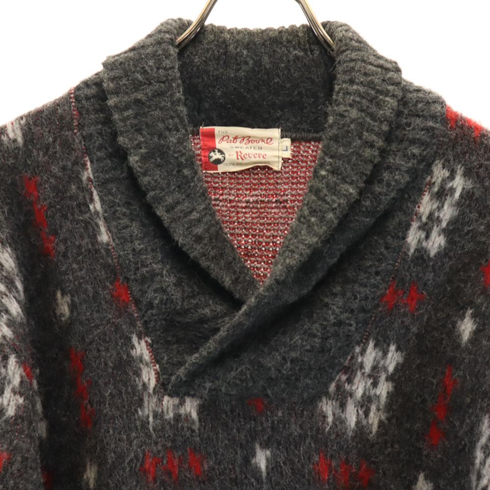 The Pat Boone Sweater by Revere 70s Vintage Overall Handle Long Sleeve Shawl Collar Sweater Men's Used