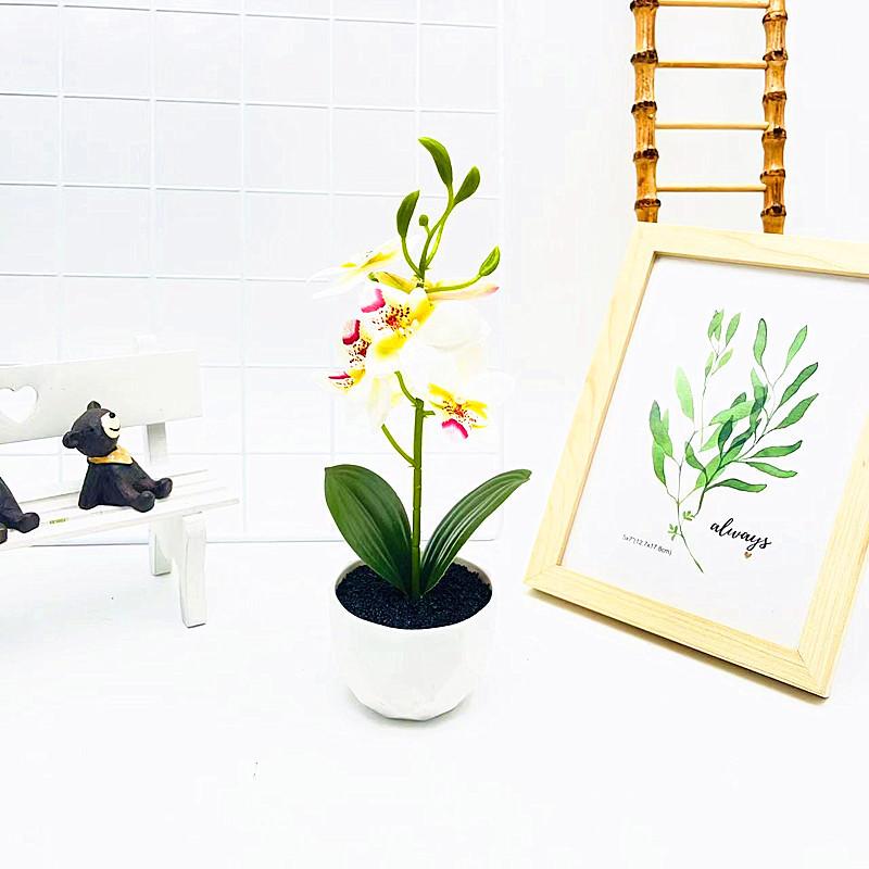 Simulated Phalaenopsis Potted Artificial Artificial Flower For Indoor Outdoor Decoration And Photography Use