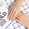 Vnox Gold Color Wedding Bands Ring for Women Man Stainless Steel Forever Lover Gifts Ring Anillo