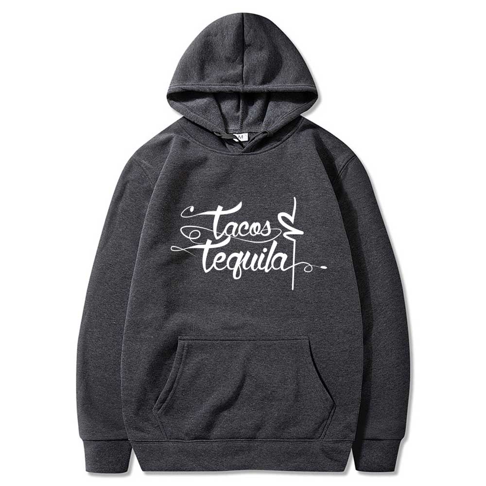 Tacos Letter Design Printed Women Hoodies Fashion Fleece Hoody Creativity Pullover Clothing Street Loose Sweatshirts Women'S