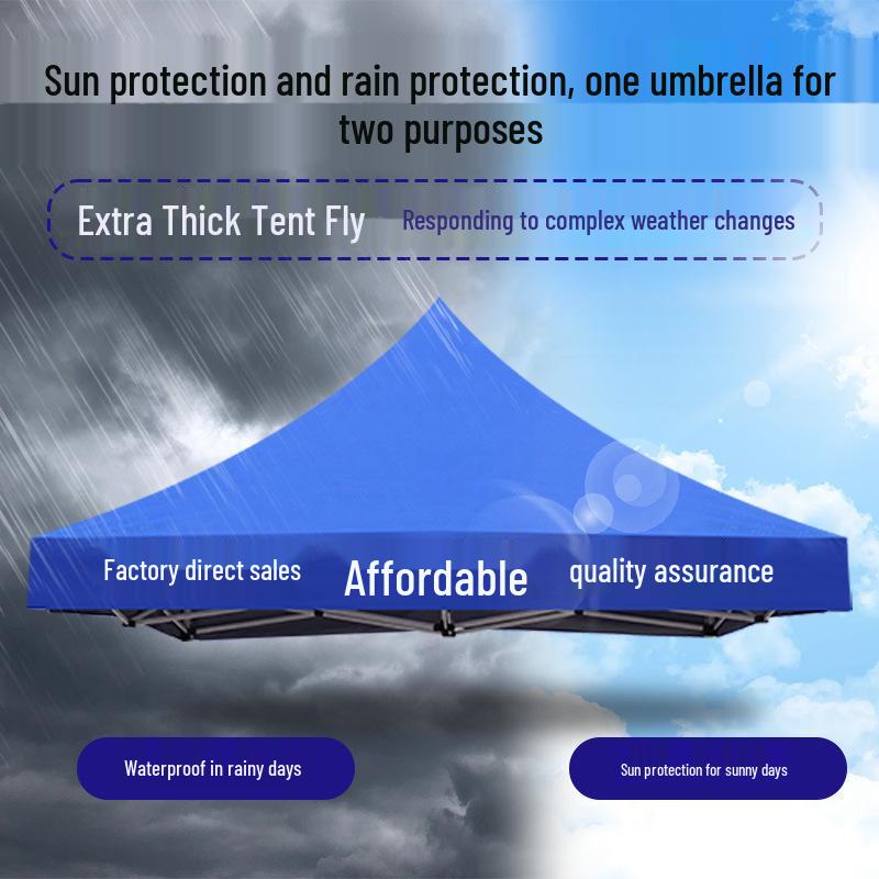 Складной навес от солнца: Большой уличный зонт, верхняя ткань для четырехногой палатки 2*2 UV Protection синий