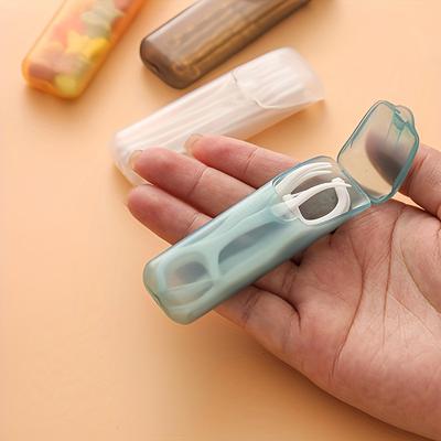 Portable Floss&Toothpick Case Leak-Proof Travel Pill Organizer,Storage Container,Toothpick Dispenser,Toothpick Holder Kitchen