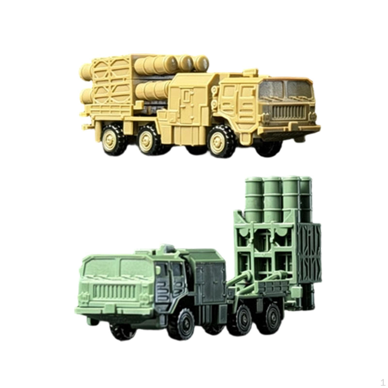 

2x 1:144 Armored Truck Model Launcher Trucks Craft Building DIY Assemble Puzzle Education Toy
