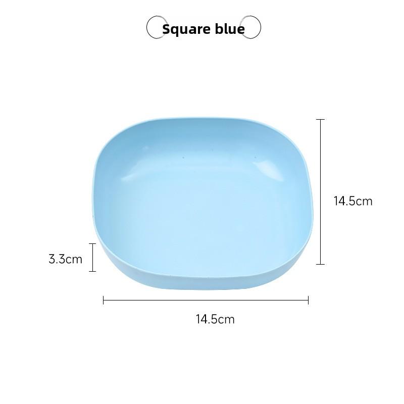 Милые маленькие тарелки и блюдца, Бытовые тарелки и блюдца для костей, Пластиковые тарелки для костей на обеденный стол, Тарелки для костей для мусора Square синий