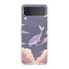 INS Korean Sunset Scenery Case For Samsung Galaxy Z Flip 3 4 5G Hard HD Folding PC Phone Cases For Samsung Z Flip3 Clear Cover