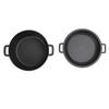 Oven Pot with Skillet Lid Cooking Pan 4.7L Cast Iron Dual Handles Cookware Pot Set for Bread Frying