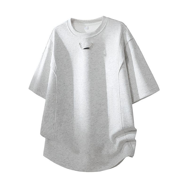 2026 Men s Trendy Deconstructed Short-Sleeve T-Shirt L белый