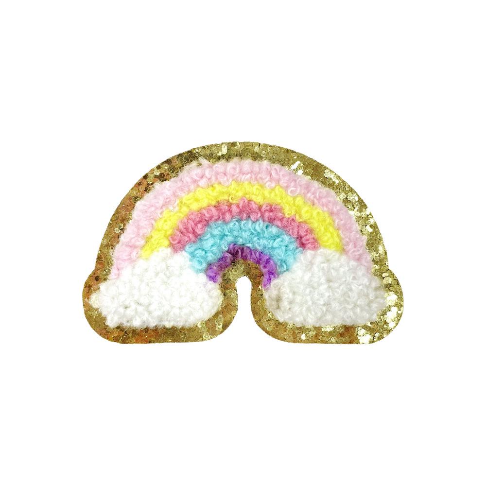 Colorful DIY Chenille Stickers: Stars, Hearts, Rainbow, Lightning & Flowers