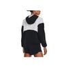 Under Armour Color Block Zip Up Woven Hooded Jacket Women Jackets Black 1377550-001