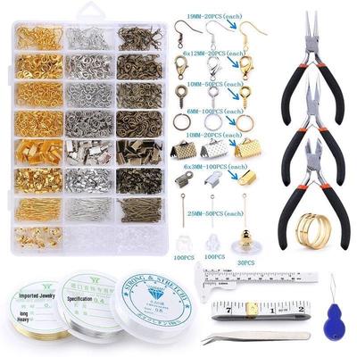 Kit de herramientas para hacer joyería más vendido: Caja de Set DIY con Accesorios Metálicos