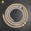 18K Gold Plated Fashion Hip Hop Jewelry Necklace Men Brass Jewelry 5a Cubic Zirconia Cuban Link Chain Cz Diamond Necklace