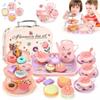 Children's Wooden Ice Cream Shop Pretend Play Dessert Set With Realistic Tea Accessories