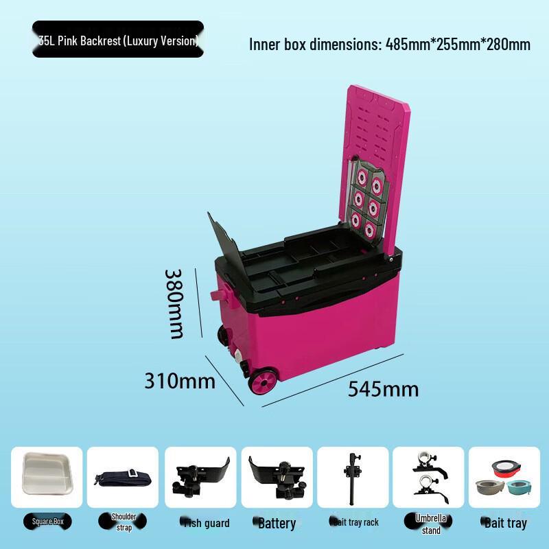 Wingning 35L Multifunktionale Isolierte Angelbox mit Rutenhalter