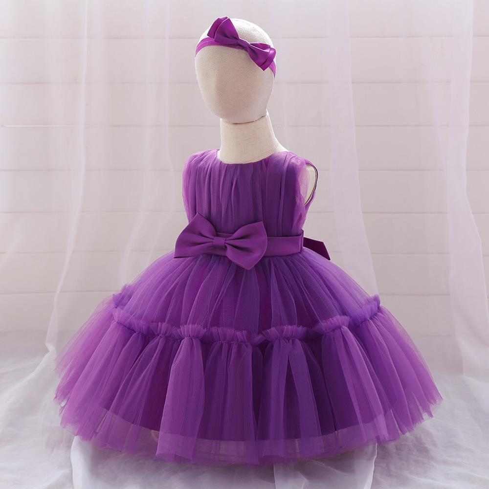 Vestido de Princesa de Malla para Niños 2025: Vestido Tutú Infantil para Primer Cumpleaños o Boda