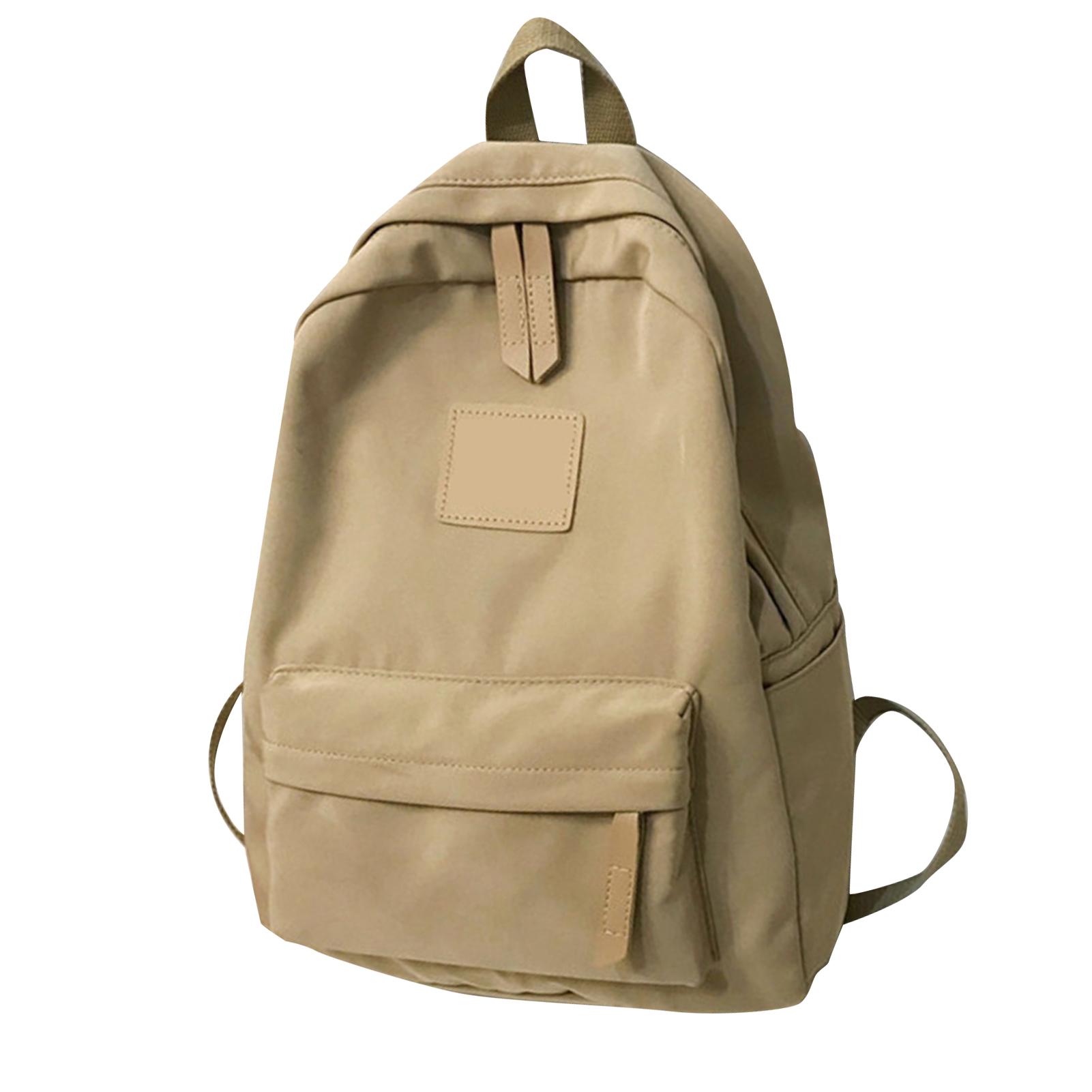 Fashion Backpack Nylon High Capacity Woman Schoolbag for Travel Hiking College School Khaki