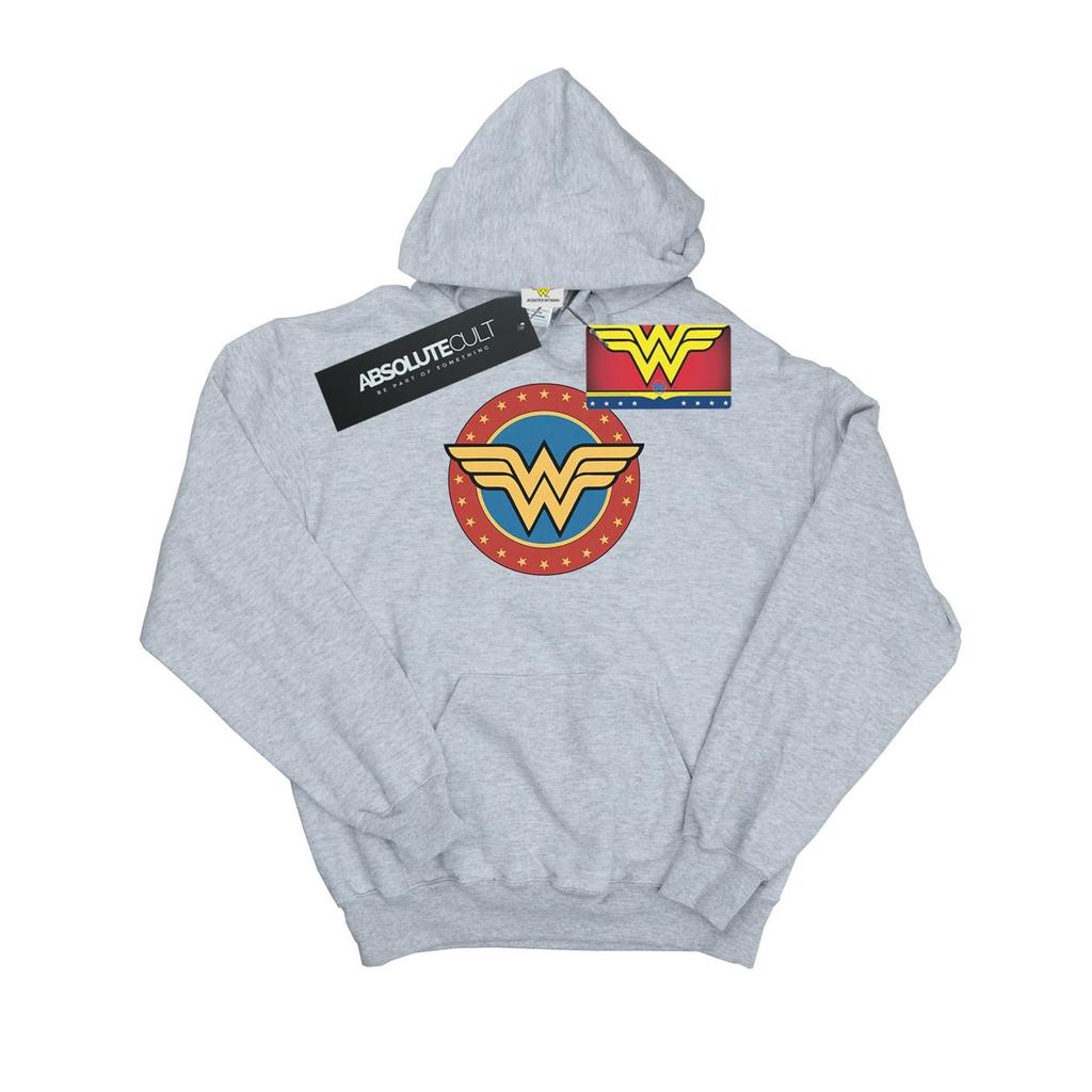 Wonder Woman Felpa con cappuccio da bambina con logo