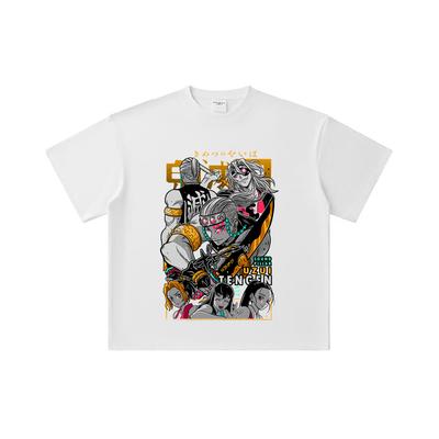 260 GSM Double Yarn 32 Count 100% Cotton Demon Slayer V65 Uzui Print Unisex Heavy Cotton T Shirt