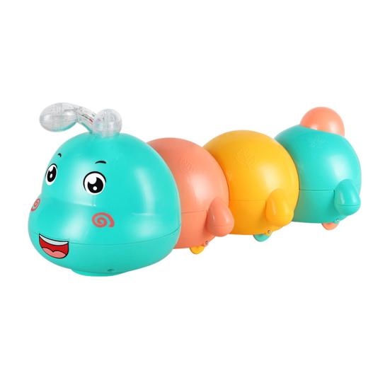 Electric Magnetic Caterpillar Toy with LED Light Music Toddlers Walking Caterpillar Toy Boys Girls Tummy Time Caterpillar Crawling Musical Toy
