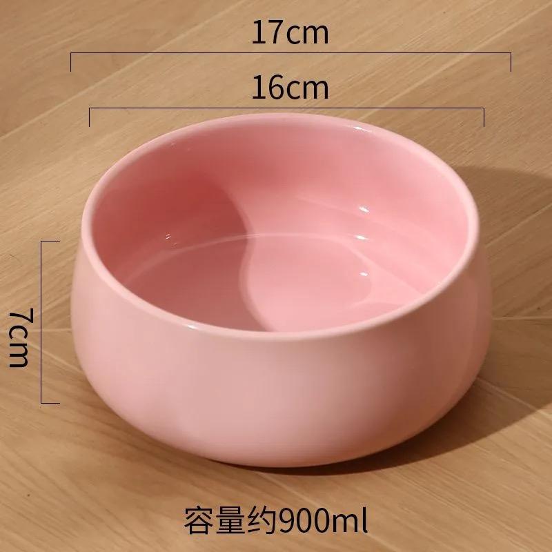 Buddha Series Ceramic Water Bowl for Cat And Dog, Overturn Proof Diagonal Anti Slip Large Capacity Tableware, Pet Supplies , 1Pc