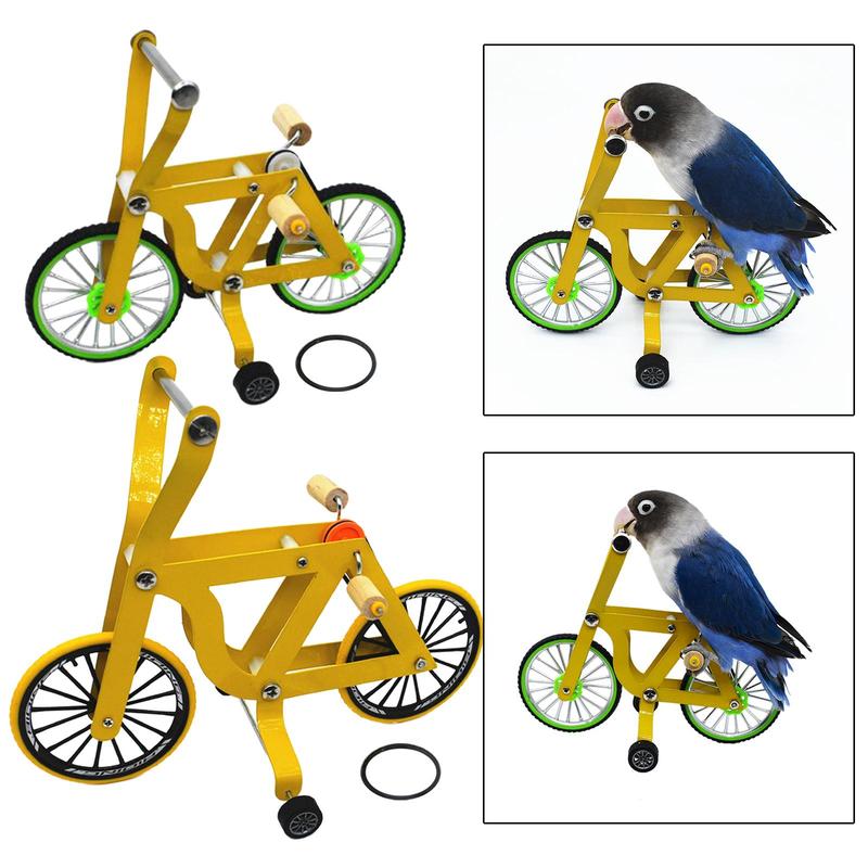 Bird Training Toy Training Supplies Parrot Puzzle Bicycle for Parakeet