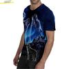 Men's Hipster Wolf 3d Printed T-shirt Printing Short Sleeve Fashion Summer Tee 3D Animal Plus Size Round Neck Daily Holiday Top