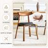 Set of 2 Dining Chairs with Wooden Frame, Upholstered Chairs with Ergonomic Backrest, Chairs for Dining Room Living Room, Chairs Only Without Table
