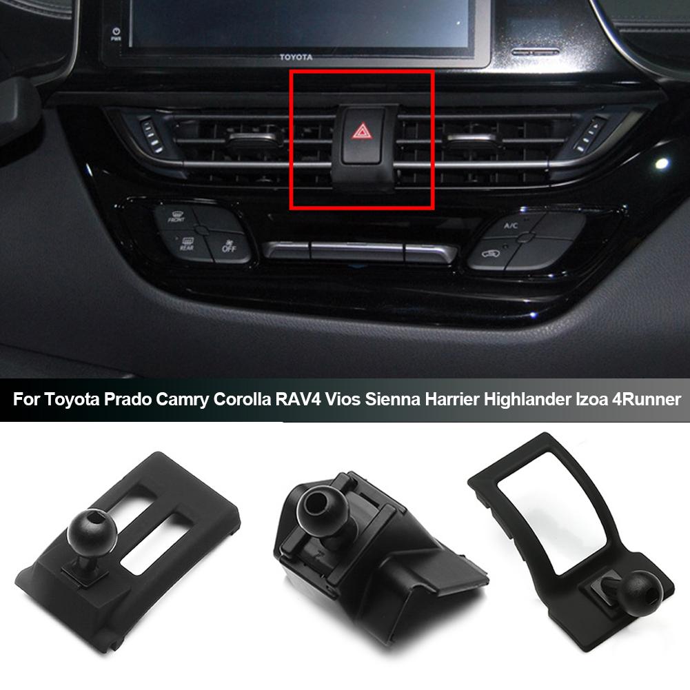 Biltilbehør Interiør Telefonholder Base For Toyota Corolla Camry CHR RAV4 Avalon Prado Highlander 4RUNNER Uten Brakett