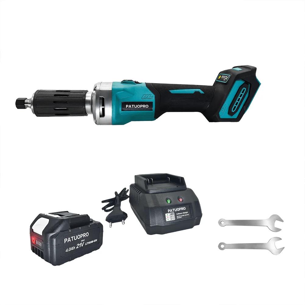 Brushless Electric Die Grinder 6mm Variable Speed Rotary Tools Cordless Engraving Power Tool For Makita 18V Battery