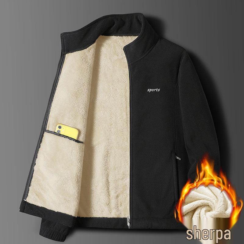 Men's Fleece Climbing Jacket - Middle-aged Dad's Lambswool Cardigan