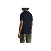 Moncler FW22 Logó Nyomott Kerek Nyakú Alkalmi Rövid Ujjú Póló Férfi Felsők Éjkék H20918C000258390T778