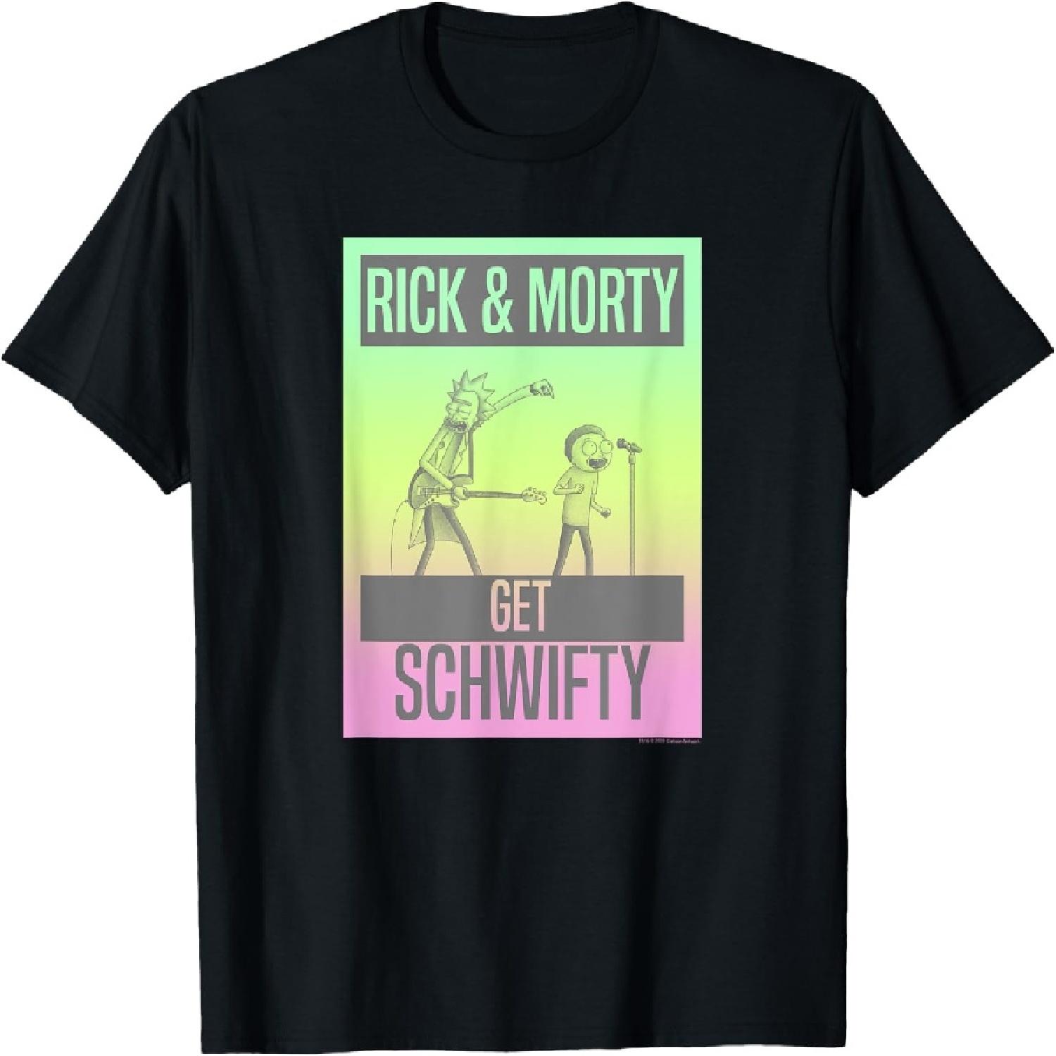 Футболка с омбре Рик и Морти Get Schwifty XXXXXL разноцветный