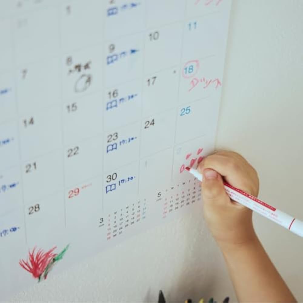 Hobonichi Whiteboard Calendar 2026 Medium Wall Mount