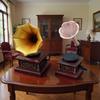 Dollhouse Vintage Phonograph Miniatures Model Living Room Accessories Decor Kids Pretend Play Toys Ornaments Gifts