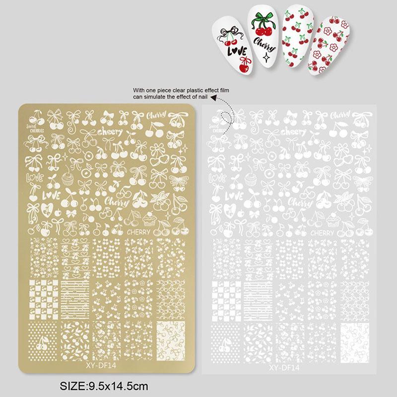 Large Nail Stamping Plates Butterfly Flower Pattern Stainless Steel Stencil Nail Art Stamps Geometry Template Nail Tools