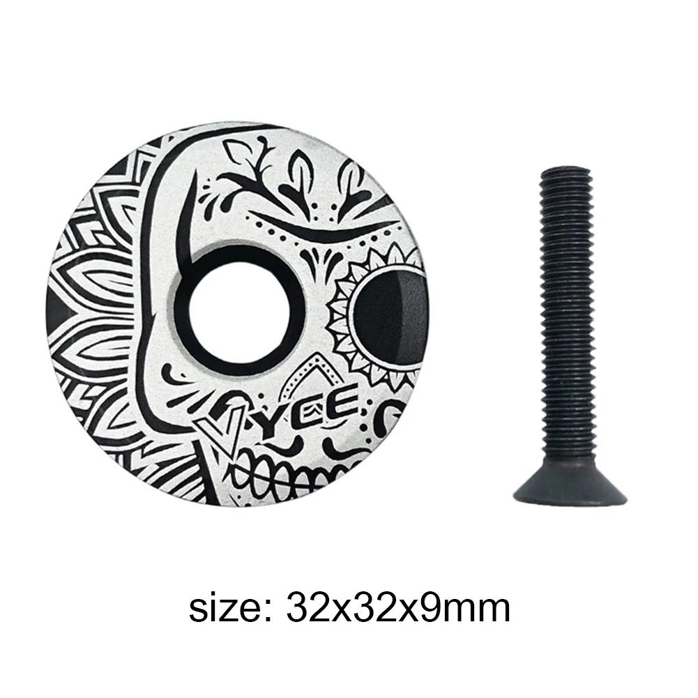 

MTB Mountain Road Bike Bowl Cover with Screw Bicycle Stem Top Bowl Cap for 28.6mm Fork Front Fork Head Tube Cycling Accessories