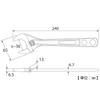 Top Industriell Dünn und Leicht Breit Verstellbar für Sanitär und Armatur Hergestellt in Japan (OBEN) Eco-Weitmaulschlüssel, 8-36mm Maulweite, HY-36, Arbeit,
