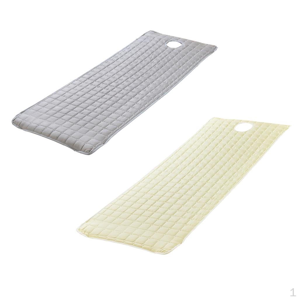 2pcs Spa Massage Table Sheet Cover Beauty Bed Mattress Beige Grey 75x28inch