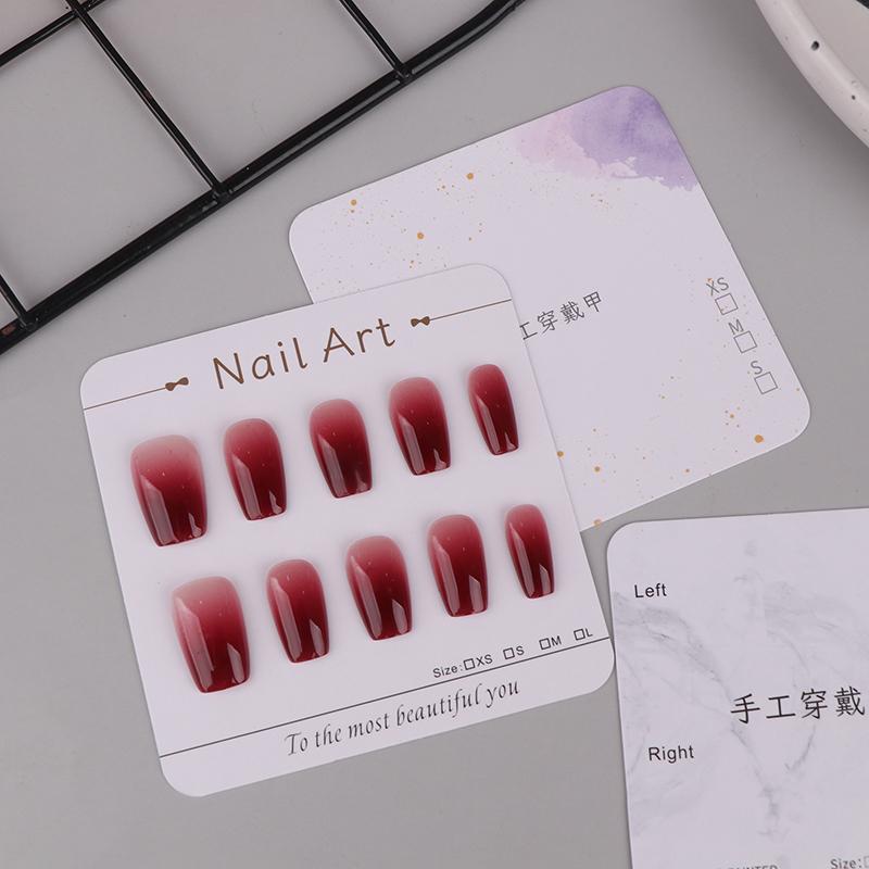 50Pcs Press-On Nail Packaging Display Swatch Card Simple Style False Nail Design Manicure Sample Display Salon
