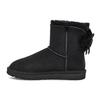 (WMNS) Klasyczne Mini Śniegowce z Podwójną Kokardą Czarne Damskie 1103652-BLK