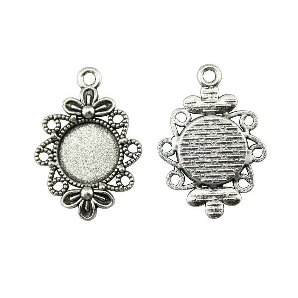 Accessories Parts Fit Round 8-15Mm Glass Cabochon Base Setting Tray Wedding Jewelry Findings QA016