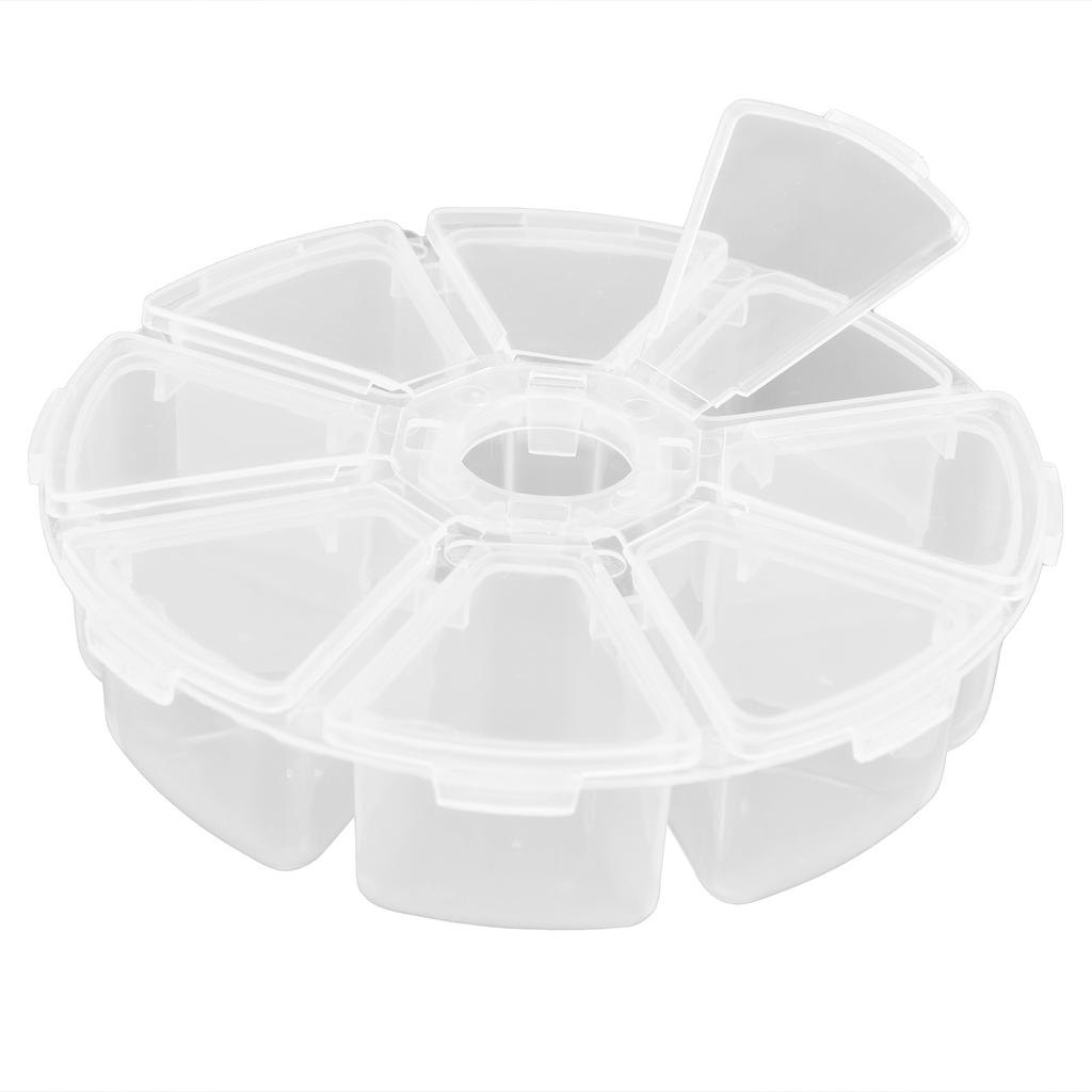 Smyckeskrin Plastmaterial Transparent Förvaringslåda med flera fack för Handgjorda Lösa Pärlor