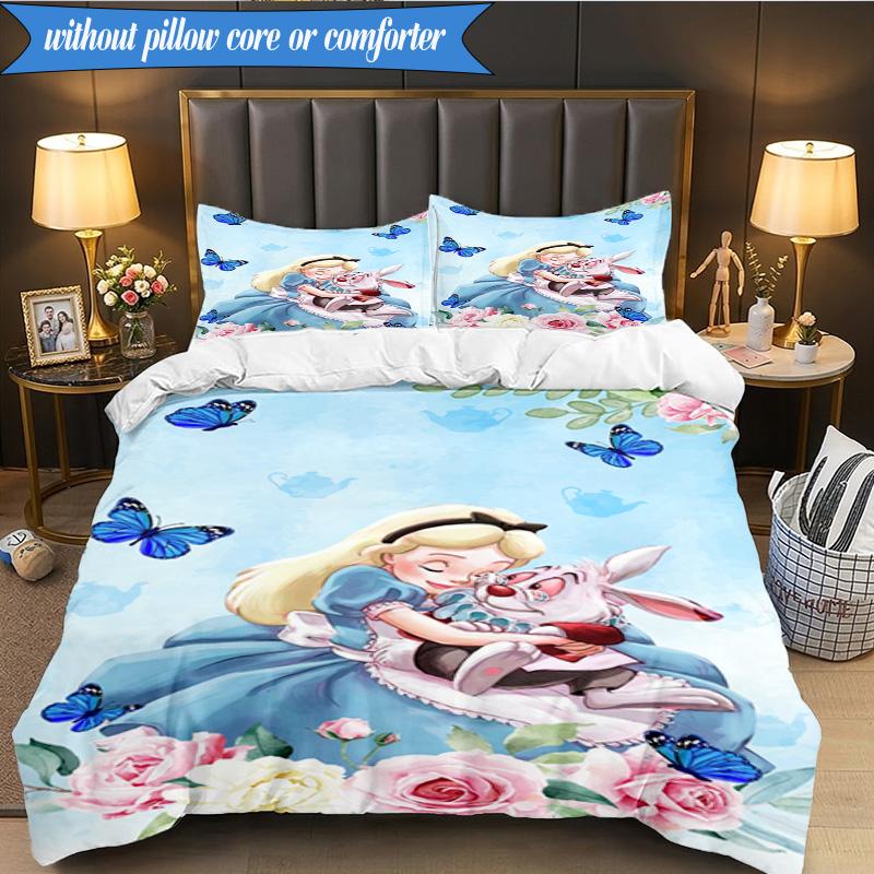 Alice and the Cat 3pcs K-pop Music Group Bedding set,Ideal for Bedroom, Dormitory,Including Duvet Cover And 2pcs Pillowcases,Fan Gifts